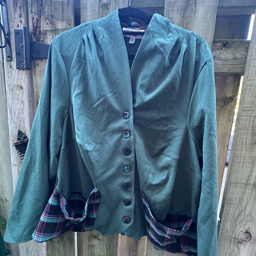 Miss Candyfloss 5X Green Jacket w Plaid